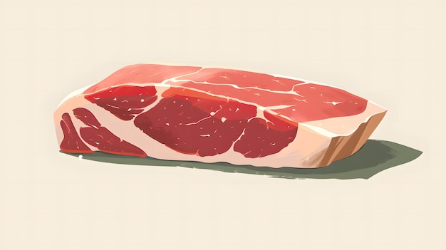 Illustratie van Piece Prosciutto Generatieve AI