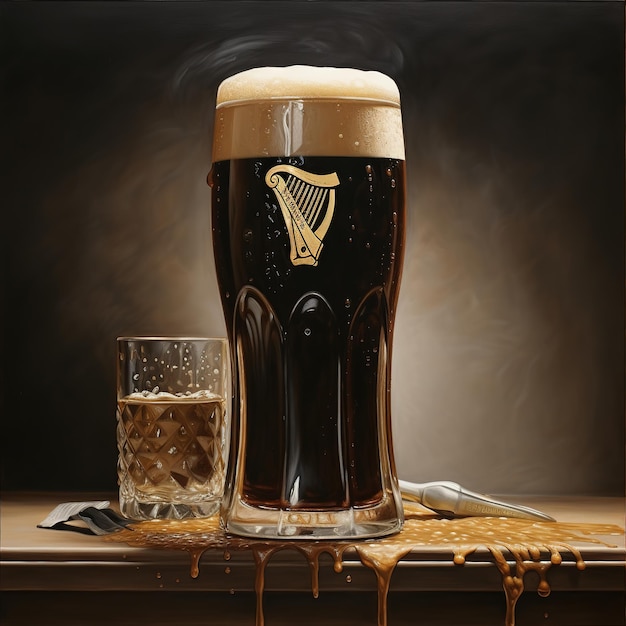 illustratie van pint Guinness