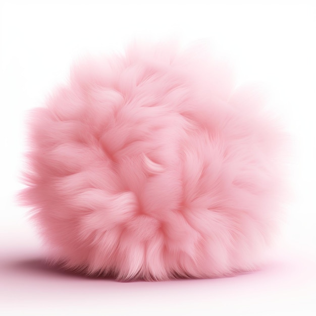 Foto illustratie van pluizige schattige roze ronde poot