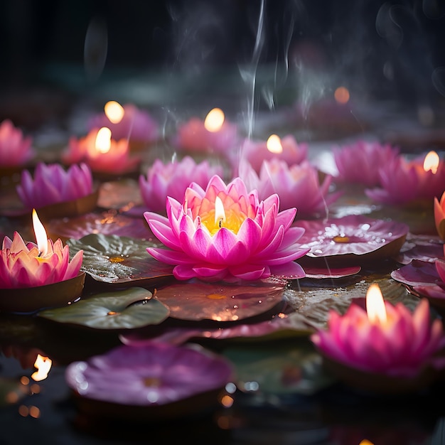 illustratie van roze lotusbloemblaadje krathong voor Thailand Loy Krathong