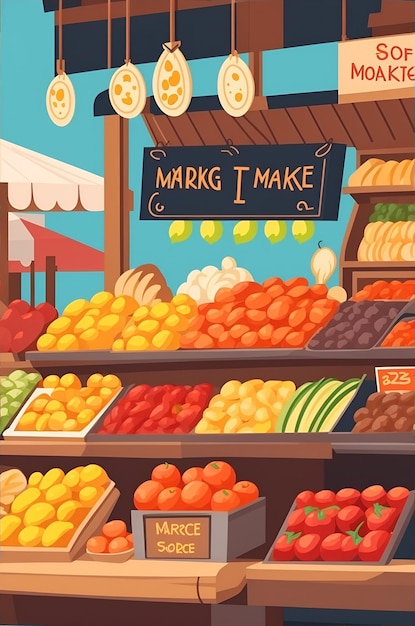 illustratie_van_Scene_food_market