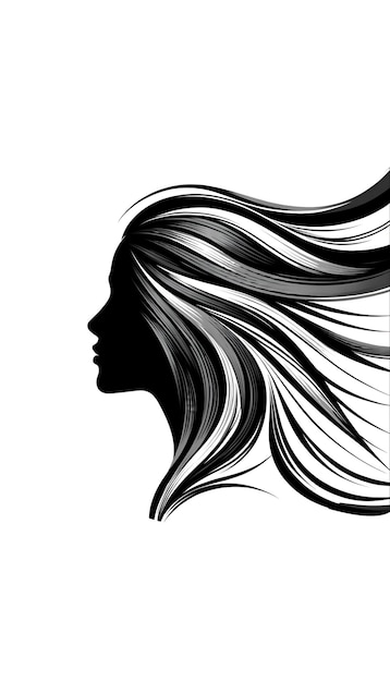 Illustratie van silhouet vrouw voor vrouwendag