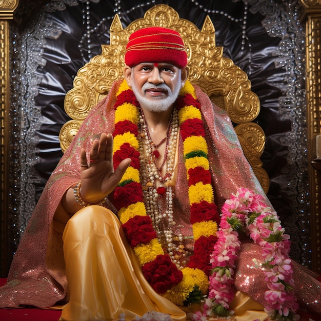 illustratie van Sri Shirdi Sai Baba Murty Darshan