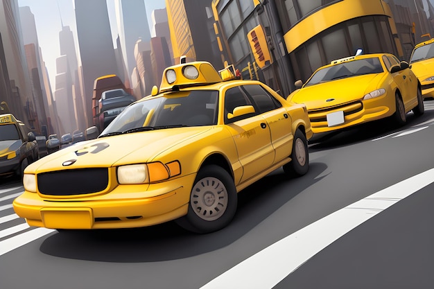 illustratie van taxiservice