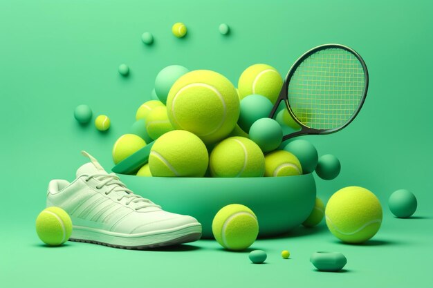 Foto illustratie van tennis