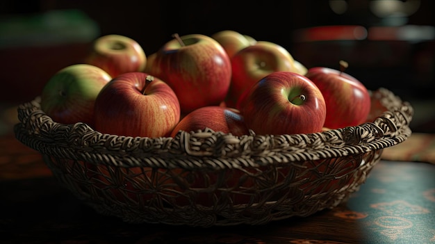 Illustratie van verschillende 3D-appels met verschillende 3D-realistische ontwerpen