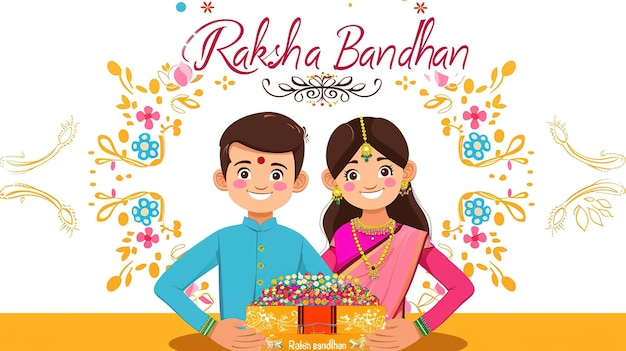 illustratie van versierde rakhi voor het Indiase festival Raksha Bandhan achtergrond