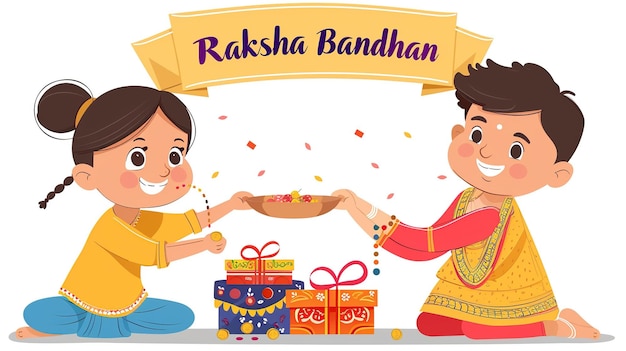 illustratie van versierde rakhi voor het Indiase festival Raksha Bandhan achtergrond
