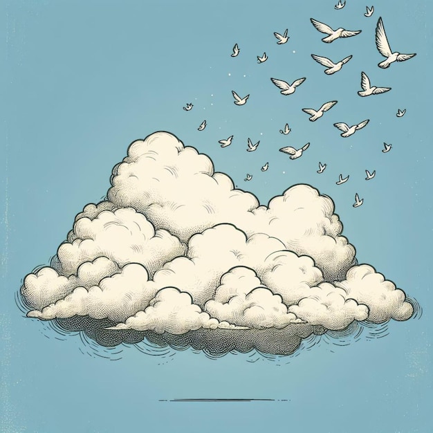 illustratie van wolken