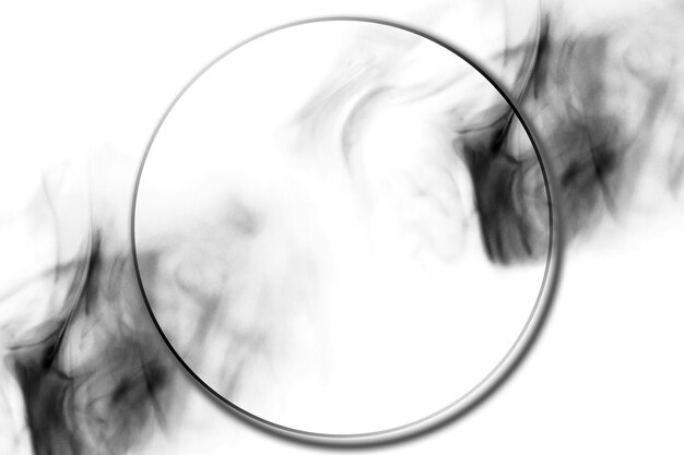 Illustratie van zwarte abstracte logo achtergrond en zwarte rook op witte background