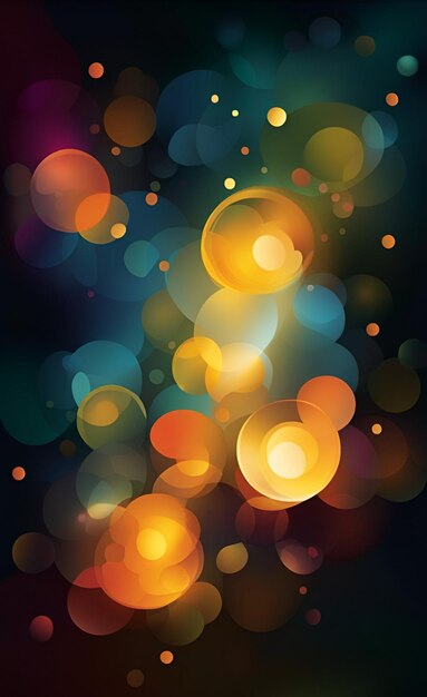 illustratie vector abstracte bokeh lichten achtergrond AI-generatie