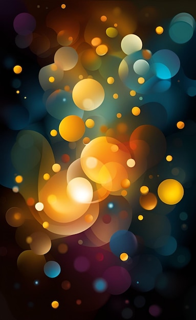 illustratie vector abstracte bokeh lichten achtergrond AI-generatie