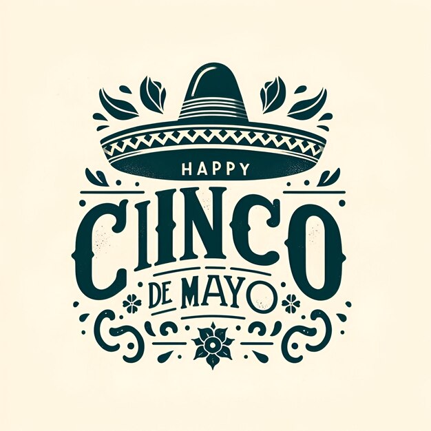 Illustratie voor cinco de mayo in eenvoudige stijl