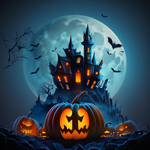 Illustratie voor halloween Generatieve Ai