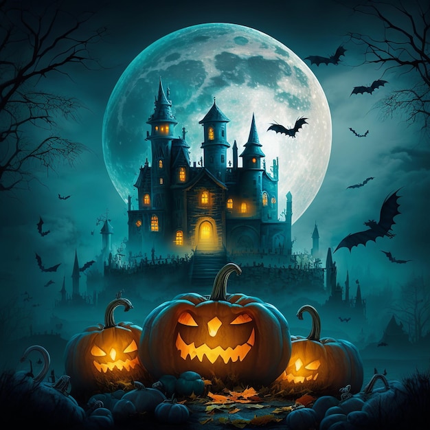 Illustratie voor halloween Generatieve Ai