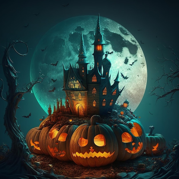 Illustratie voor halloween Generatieve Ai