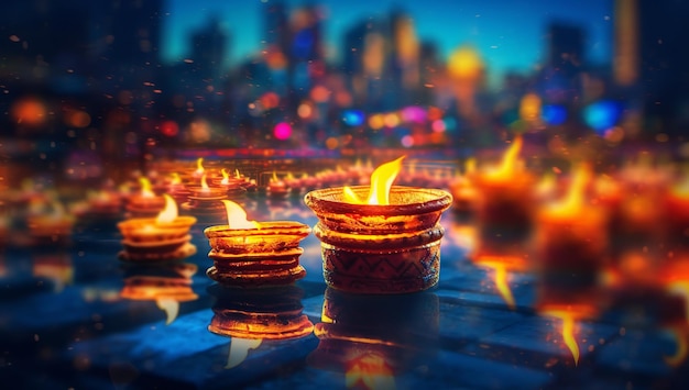 Illustratie voor Happy Diwali Generative Ai