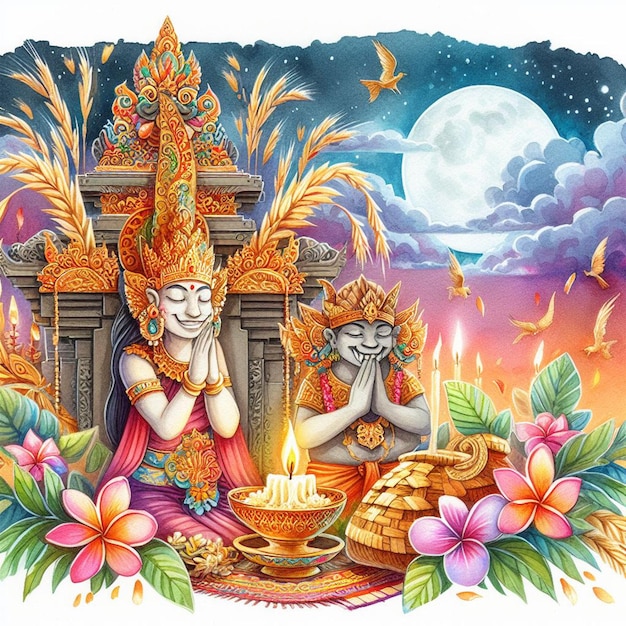 Illustratie voor nyepi dag