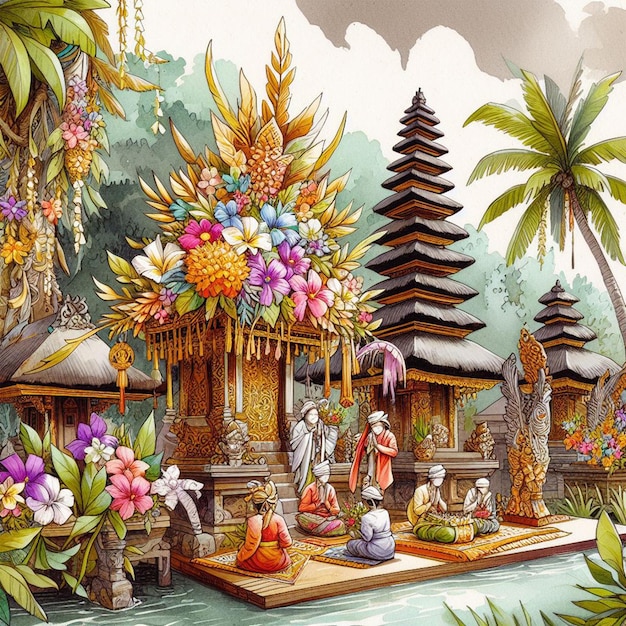 Illustratie voor nyepi dag