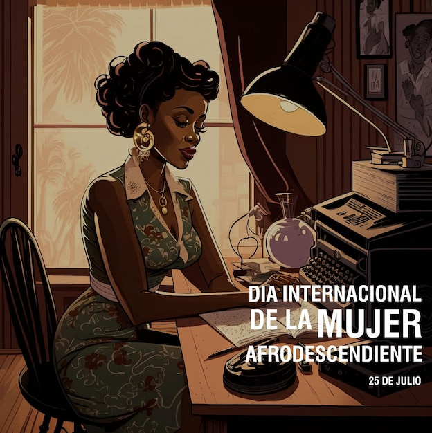 Illustratie voor posters die reclame maken voor de internationale dag van Afrodescendant-vrouwen