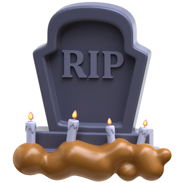 illustratie weergave blender 3d pictogram halloween party rip of kerkhof