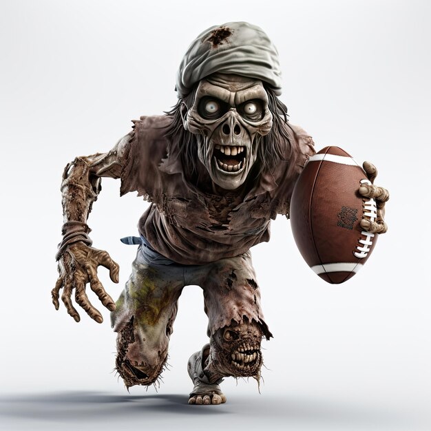 illustratie zombie gridiron waanzin