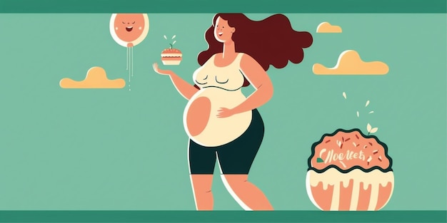illustratieadvertenties voor zwangere vrouwen