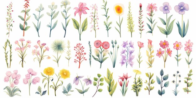 Foto illustraties van bloemen