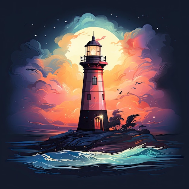 illustratin of light house