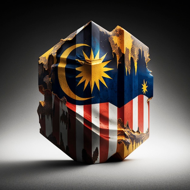 Illustration of a 3d Malaysia flag high quality