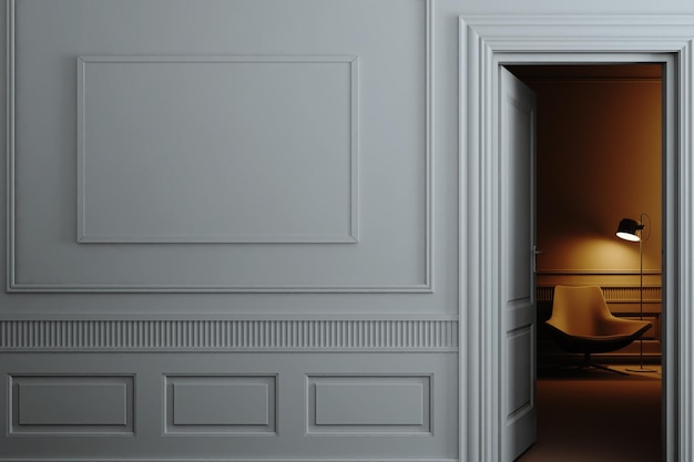 Foto illustrazione rendering 3d interni luminosi moderni di lusso di grandi dimensioni soggiorno mockup computer immagine generata digitalmente