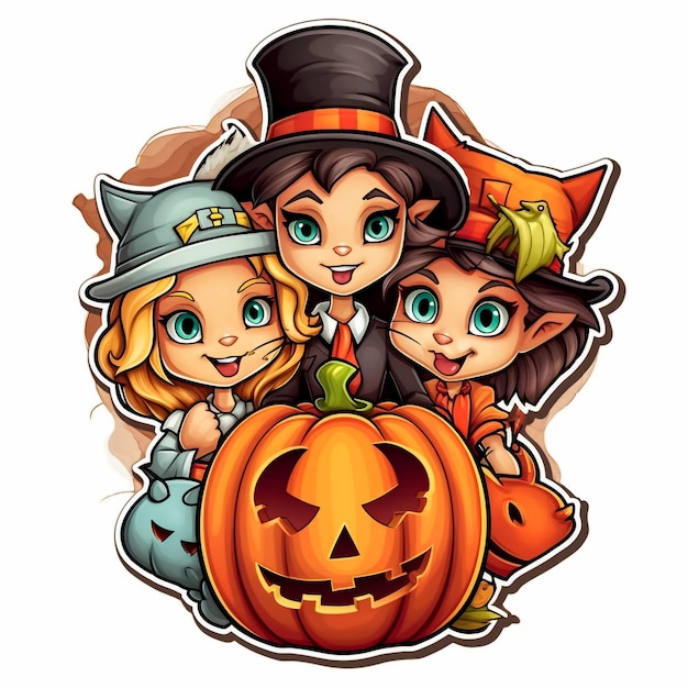 Illustration about helloween Can be used as sticker tshirt design and many others
