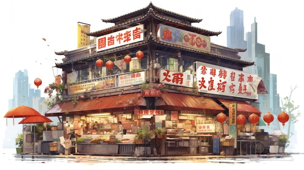 Foto illustrazione su viaggi e cibo a taipei taiwan
