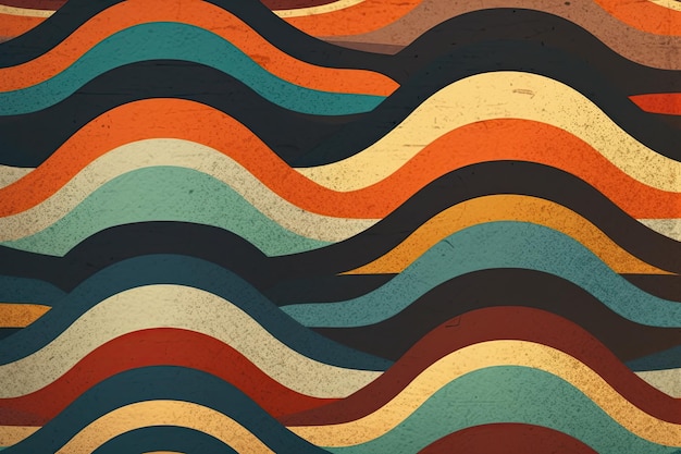 Illustration of an abstract background with colorful wavy lines Generative AI