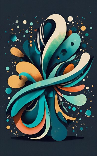 Illustration Abstract Colorful Digital Art Background Wallpaper