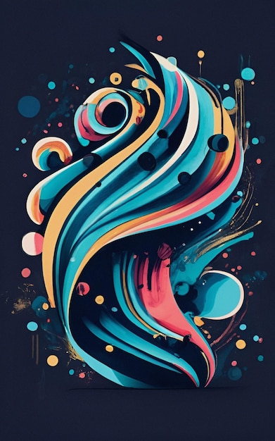 Illustration Abstract Colorful Digital Art Background Wallpaper