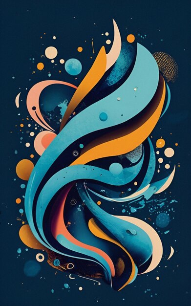 Illustration Abstract Colorful Digital Art Background Wallpaper