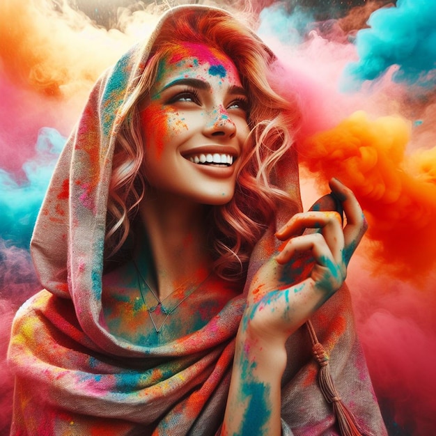 illustration of abstract colorful Happy Holi background