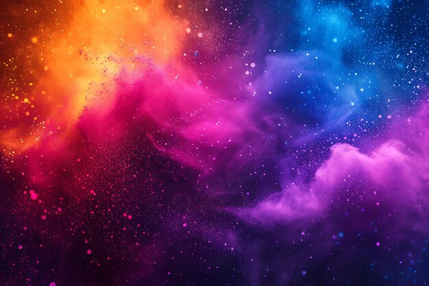 Photo illustration of abstract colorful happy holi background