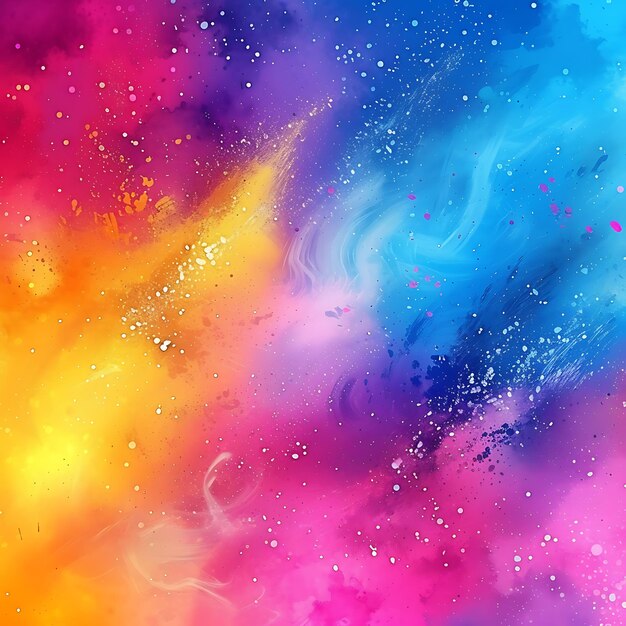 Photo illustration of abstract colorful happy holi background