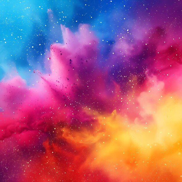 Illustration of abstract colorful happy holi background