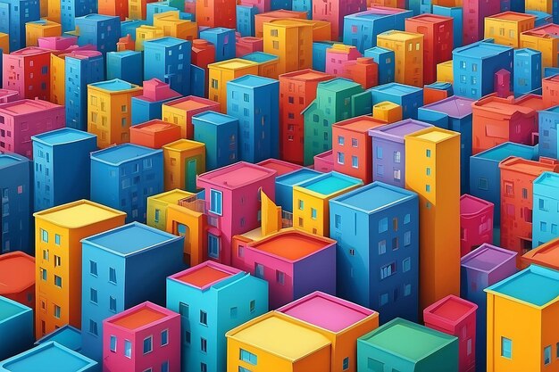 Illustration of abstract colorful real estate background design