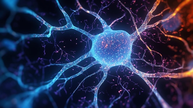 illustration of an abstract plexus nerve cell