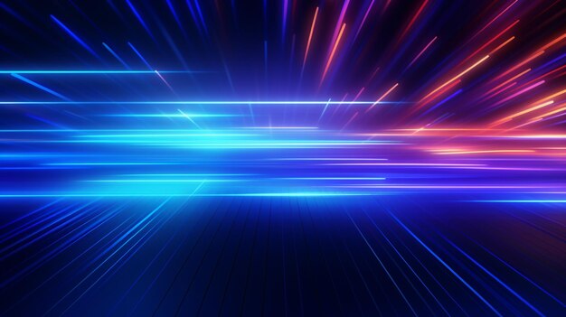 Illustration of abstract technology background with glowing lines and particles business grow futuristic technology line