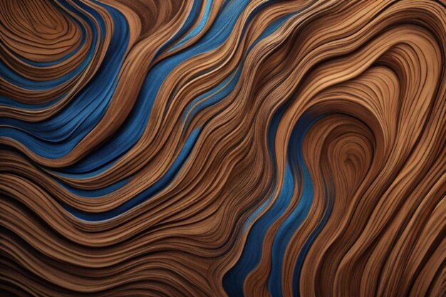 illustration abstract wood texture with a blue tint AI genera