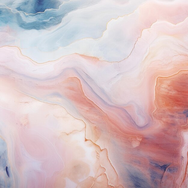 Illustration AI generation Marble texture in pastel colors