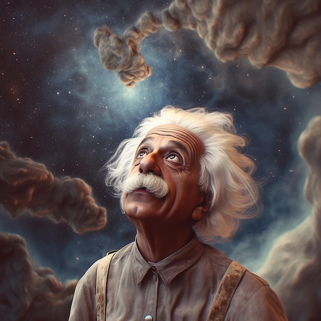 Foto illustrazione di albert einstein