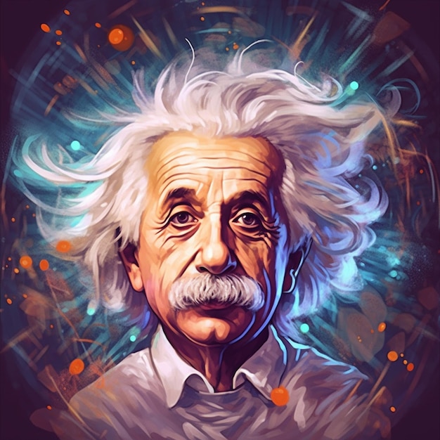 Photo illustration of albert einstein