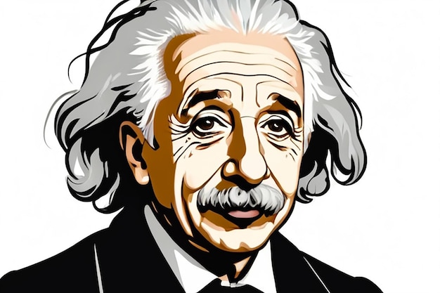 Photo illustration of albert einstein