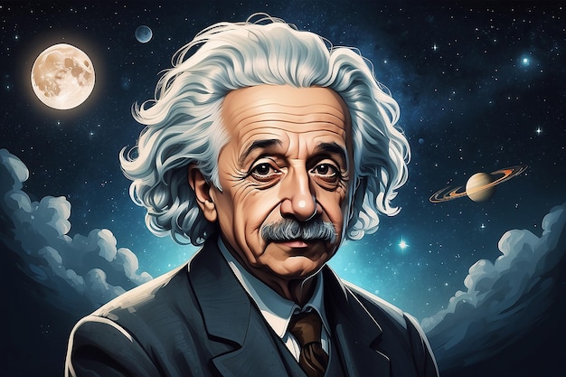 Illustration of Albert Einstein